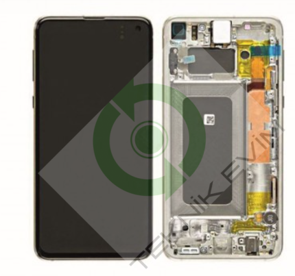 Samsung Galaxy S10E SM-G970F Çıtalı Lcd Ekran Dokunmatik Beyaz