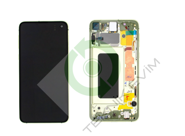 Samsung Galaxy S10E SM-G970F Orjinal Çıtalı Lcd Ekran Dokunmatik Yeşil