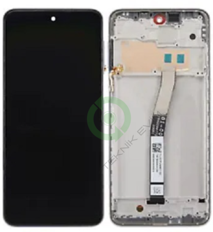 Xiaomi Redmi Note 9S Çıtalı Lcd Dokunmatik Ekran Gümüş