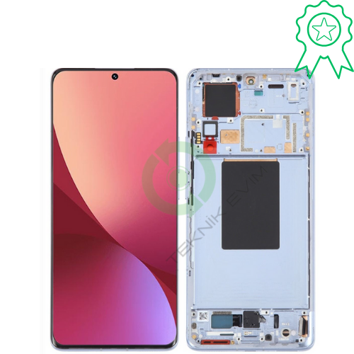 Xiaomi Mi 12S Pro Çıtalı Orjinal Lcd Dokunmatik Ekran Mavi