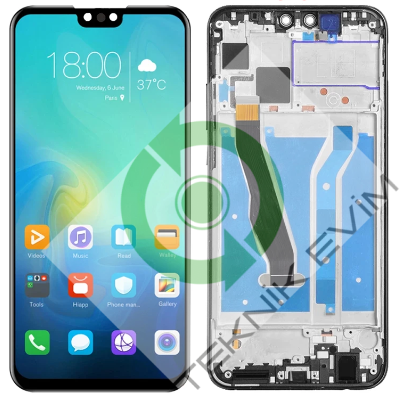Huawei Y9 2019 Çıtalı Lcd Ekran Dokunmatik Siyah