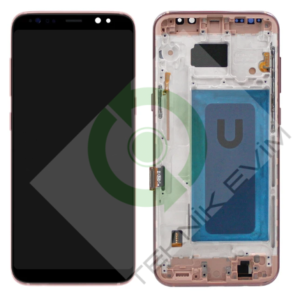 Samsung Galaxy S8 Plus SM-G955F Yan Sanayidir Çıtalı Lcd Ekran Dokunmatik Rose Pink