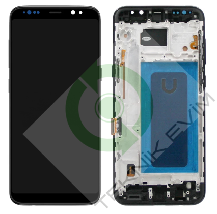 Samsung Galaxy S8 Plus SM-G955F Yan Sanayidir Çıtalı Lcd Ekran Dokunmatik Siyah